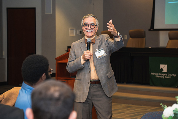 Geraldo speaking at the Neighborhood Planning Academy Graduation.