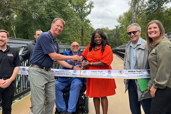 WBandA Trail Ribbon Cutting with Prince George's County Executive, Anne Arundel County Executive, Manuel Geraldo, and staff.